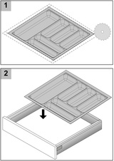 Příborníková vložka OrgaTray 440, Š 601-700mm/H 441-520mm antracit - 9195000_1.jpg