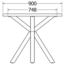 Podnož k jídelnímu stolu KLEO 90 - černá - 95734_04.jpg